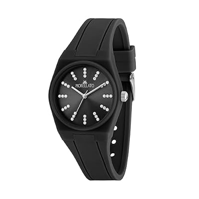 Morellato Orologio Donna, Solo tempo, Analogico, 34 mm, Collezione VIVACE, Silicone, Cristalli