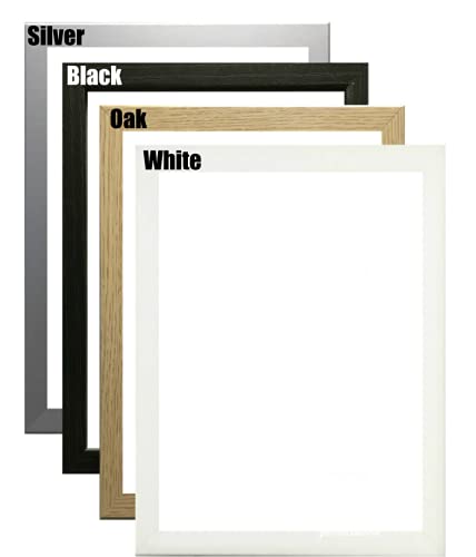 OSBUY , Black, Oak, White, Silver, 75 cm x 50 cm photo frame & picture frame (Oak)
