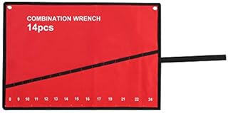 Roll Up Tools Bag, Multi-Pocket Tool Roll Wrench Pouch Organizer Storage Bag Spanner Plier Holder for Woodworker Handymen Craftsmen (14Pockets)