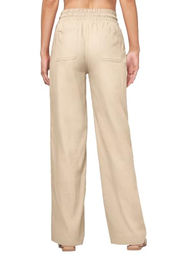 Image of Willit Women Linen Pants Wide Leg Palazzo Trousers 29 inch /31 inch / 33 inch