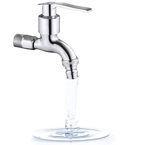 Haihaz Rubinetto dell'Acqua Beccuccio Singolo(1/2')，Rubinetto Lavatrice da Acqua Fredda,Classico Faucet Water Tap per ，Acqua del Rubinetto Montaggio a Parete，per combinazione lavatrice，Cucina