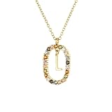 Jewellry Nuevo para Trendy 925 Letras Oro Plata esterlina AZ Inicial MSCK Alfabeto Pendente Collar Cadena Larga Diga Nombre Accesorios Fina Joyería de Regalo Creativo