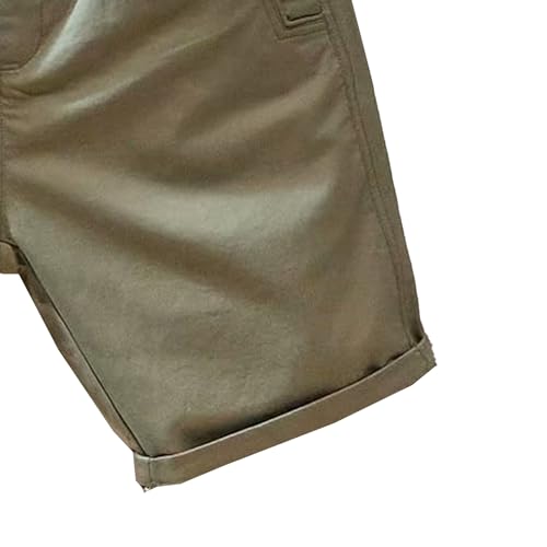Shorts casuales de poliéster con cintura elástica y cordón, 9 in miniatura 4