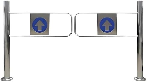 Safety Swing Gate - 90° Metal Barrier with Spring-Loaded Closure for Supermarkets, Libraries & Stores - Durable 190x100cm Safety Solution for Child and Pet Protection