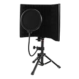 Qury Écran d'isolation pour Microphone, écrans de Microphone Absorbant Le Son, pour podcas...
