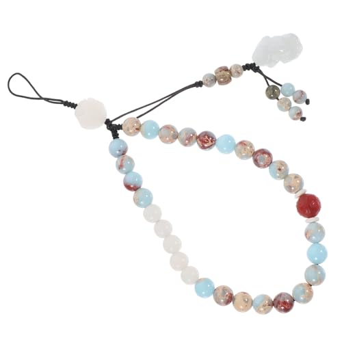 Cuerda Bodhi anticaídas para móvil con colgante rojo decorativo