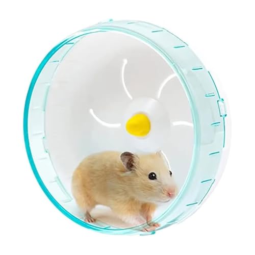Rueda de Hámster,Rueda Hamster Silenciosa,Rueda para Correr de Hámster,Silenciosa Rueda de Ejercicio de Plástico,Adecuado para hámsteres,Jerbos,Ratones y Otras Mascotas pequeñas,Azul,12 cm