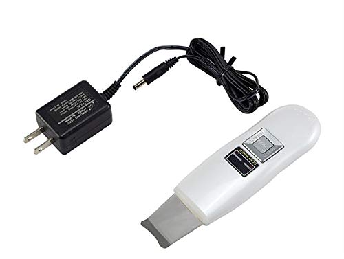 Pooja Enterprises Professional Faceshow 3-in-1 Facial Ultrasonic Skin Scrubber Spatula (Blemish & Blackhead Removal Tools) Skin Tightening for Facial Lifting Treatment White