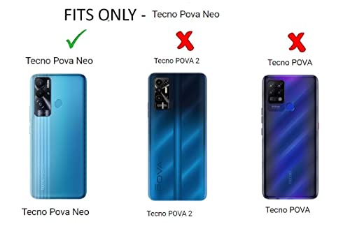 Image of COVERBLACK Transparent Rubber Back Cover for Tecno Pova LE6 / Pova Neo - Transparent