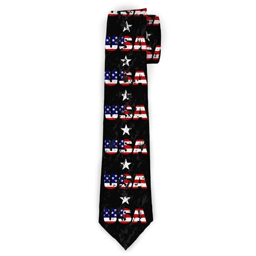 Cravate USA Star Black US Flags Buckle-Down de longueur standard