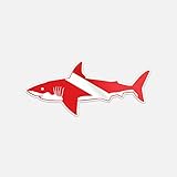 Shark Silhouette Scuba Diver Down Sticker Vinyl Bumper Laptop Window Decal Waterproof