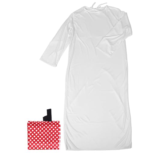 Robe longue de Dubaï blanche confortable avec foulard réglable