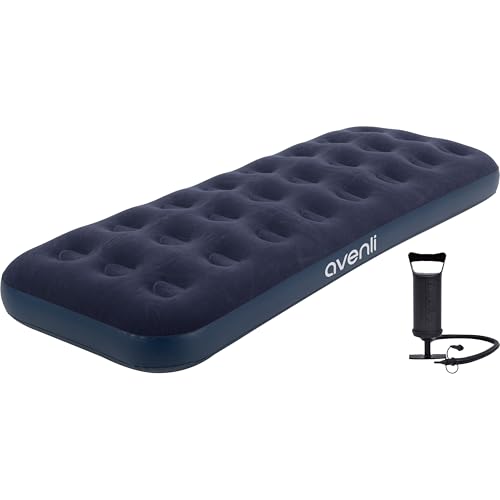 AVENLI Luftmatratze Luftbett Camping Set mit Pumpe für 1 Person 191x73x22cm aufblasbare Matratze Gästebett weiche Liegefläche mit beflockter...
