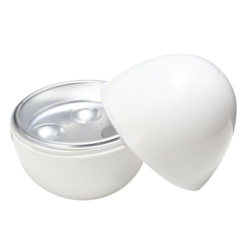 Alipis 4 Egg Capacity Egg Poacher Microwave Round Retains Moisture Fresh Tender Machine Easy to Clean