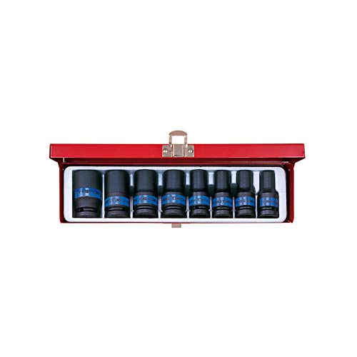 KingTony BR Jogo Soquete Impacto Longo Com 08 Pcs-1/2 Kingtony Br 4413Mp