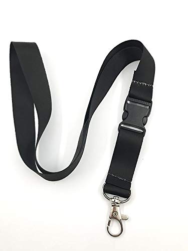 Tarja 73 - Lanyard con Llavero Extraíble - Múltiples Modelos - Diseños Únicos - Correa de Llaves para Cuello - Porta Credenciales (Black)