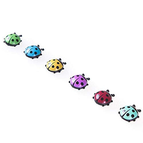 6pcs Belle Coccinelle Aimants Décor Décoratif Réfrigérateur Chambre Autocollant Magnétique Décoration Message Papier Pâte Fixe