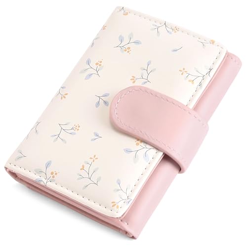 Image of RNIEGA Small Wallets for Women Trifold Vegan Leather Wallet RFID Blocking Card Holders with ID Window
