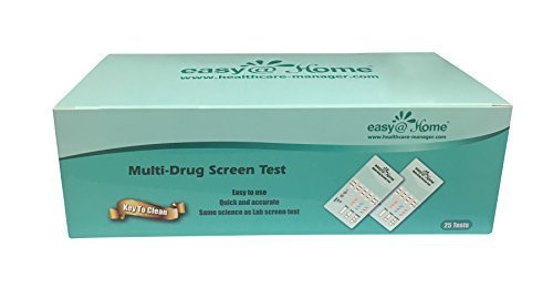 25 Pack - Easy@Home 5 Panel Instant Drug Test Kits - Testing Marijuana (THC), COC, OPI 2000, AMP, BZO - Urine Dip Drug Testing - #EDOAP-754