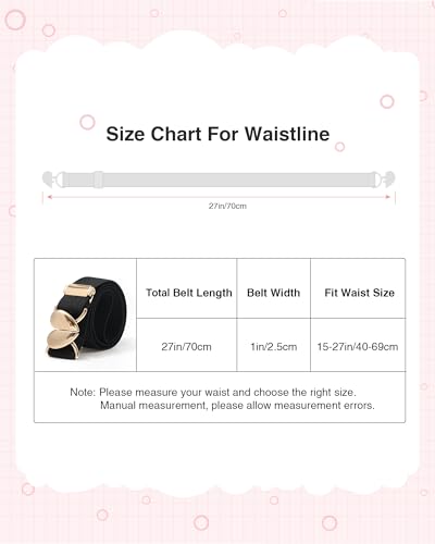 AWAYTR Kids Elastic Belt for Girls - Adjustable Toddler Heart Buckle Stretch Belts for Boys Girls2