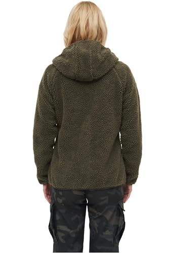 Brandit Women Teddyfleece Jacket Hooded, Farbe: olive, Größe: S