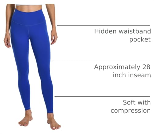 Image of Colorfulkoala Women's High Waisted Yoga Pants 7 /8 Length Leggings with Pockets | Women's High Waisted Buttery Soft Yoga Pants for Gym Workout Pilates Casual Athleisure