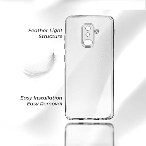 Image of COVERBLACK Soft Rubber Silicon Clear Back Cover Compatible Model for Samsung Galaxy A6 Plus - Transparent