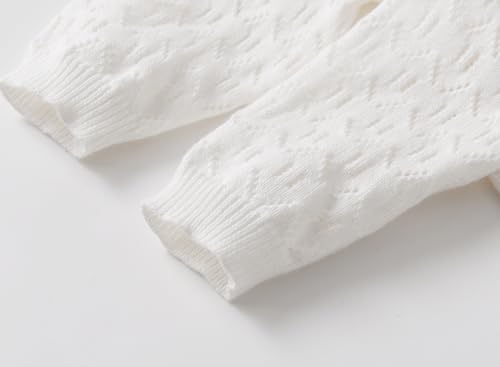 Girls Kids Cut-Out Cotton Cardigan Sweaters Cotton Crew Knit Neck Long Sleeve Uniform4