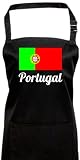 Shirtinstyle Kochschürze Latzschürze, Land, Länder, Portugal, Farbe Schwarz