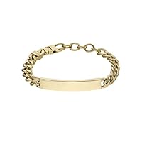 Fossil Men's Ellis Gold-Tone Stainless Steel Chain Bracelet, JF04465710, Gold, One Size