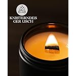 AOOVOO Scented Candles for Men - Large Mahogany & Teakwood Candles for Home Scented | Crackling Wood Wick Soy Candle | Strong Fragranced Masculine Black Candle Gift for Women & Men, 22oz - Image 5