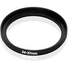 Step Up Ring Adapter Filter, 34mm-37mm Stepping Rings Metal Lens Filter Adapter Ring for DSLR/Mirrorless Cameras 34mm Lens to 37mm UV/CPL/ND Filters & Accessories