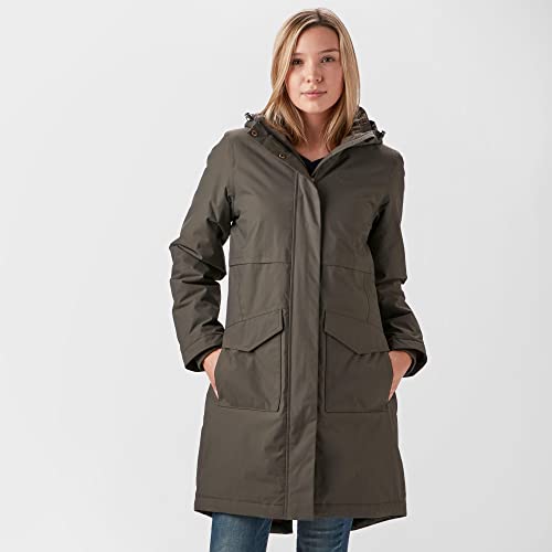 Brasher Women's Waterproof and Quilted Hopegill Parka Jacket with Hood, Rain Coat, Commuting, Outdoors, Walking, Trekking, Hiking and Camping Clothing, Khaki, 16 - Image 3