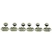 Kluson 3 Per Side Deluxe Series Tuning Machines - Double Line - Standard Post - Nickel With Metal Ov