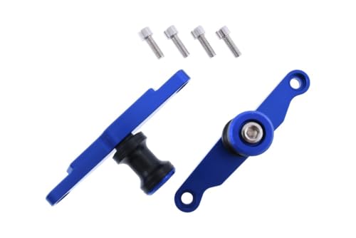 Supports diabolos racing AVDB en aluminium anodisé bleu pour YZF-R6 17-26