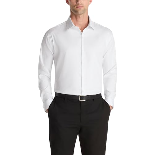 Kenneth Cole Reaction Men's Dress Shirt Slim Fit Techni-Cole Stretch