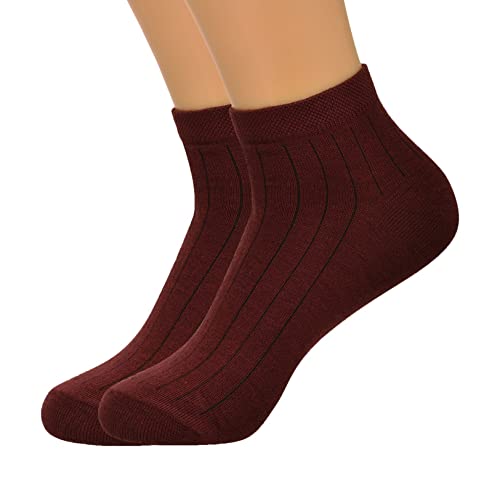 GenericGhan Sals Men's Cotton Ankle Length Socks, Free Size, Pack of 1
