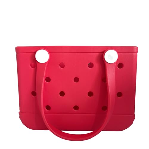 Small Rubber Tote Bag-Rubber Beach Bag-11in L x 4in W x 8in H-Waterproof Washable Travel Handbags-All Purpose EVA Beach Tote2