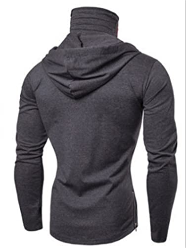 Men's Solid color Fashion Hoodies Pullover Long Sleeve Lightweight Slim Fit Athletic Sweatshirt Hooded2