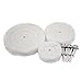 JUNLIXN 3 Pcs White Flannelette Polishing Wheels, 1/4