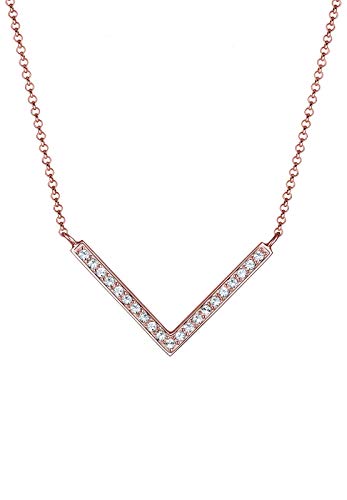 Preisvergleich Produktbild Elli Halskette V-Kette Swarovski® Kristalle 925 Silber