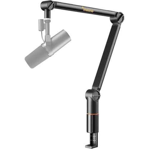 MAONO Heavy-Duty Microphone Boom Arm, Low-Profile Stand
