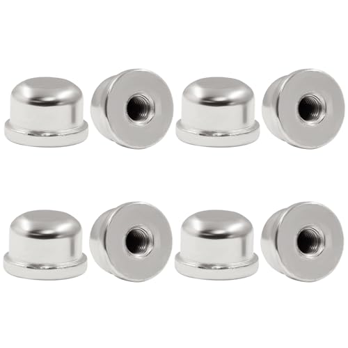 Image of Litoexpe Solid Lamp Finials Caps Tapped 8 Pcs, Lamp Shade Holder Harp Lamp Lamp Accessories (Silver)