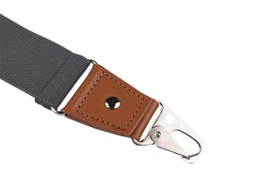 Image of Suspenders for Men Snap Hooks with 1.4 Inch Elastic Y-Back Adjustable