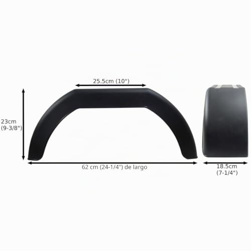 Guardabarros de plástico TR002 para ruedas de remolque de 10" 2
