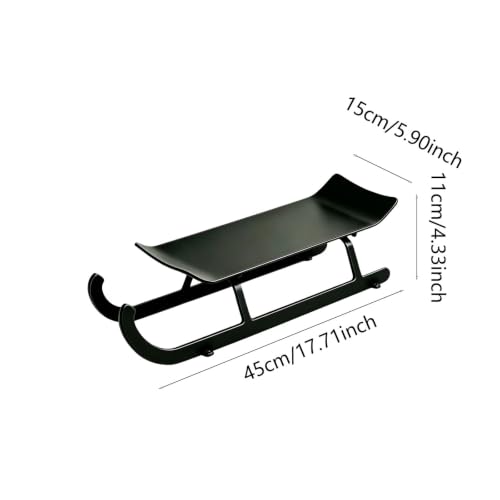 Sleigh Christmas Decorative Serving Tray, Metal Cupcake Stand Table Decor - image 2