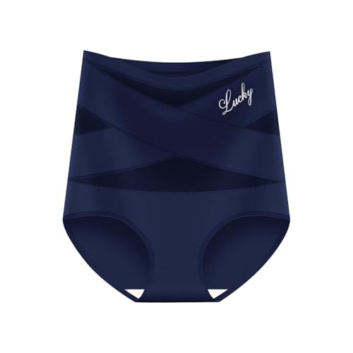 XAGMODSHN Bragas De Seda De con Control De Barriga De Cintura para Mujer Moldeador De Cuerpo De Malla Transpirable Tanga Invisible para La Recuperación Posparto Diaria Bragas De Mujer