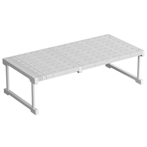 Negosu伸縮棚 収納ラック 押し入れ ランキング ハンガー 強力樹脂メッシュタイプ 簡単取付 多用途 滑り止め 自由に伸縮式 間仕切り キャビネット 調節可能な伸縮式レイヤーラックブラケットパーティション (伸縮ブラケット 長さ 67 〜 88 x 高