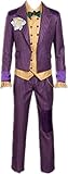 Anime Custom Made Movie Cosplay Arkham Asylum Joker Cosplay Costume Coat Suit for Adults Any Size (Female M)