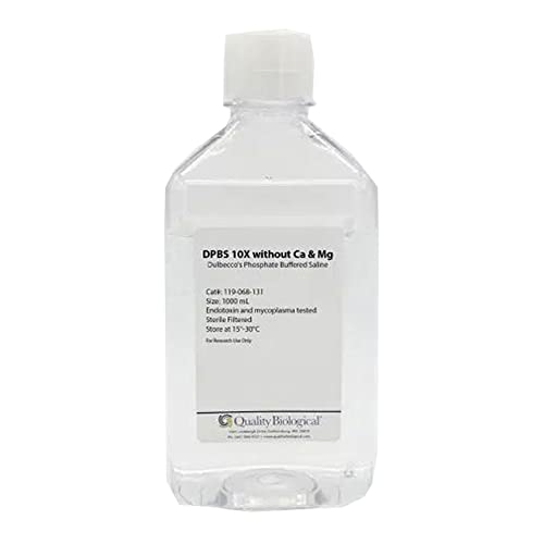 Quality Biological 119-068-101 Dulbecco's Phosphate Buffered Saline Without Ca & Mg, 10X, 500 ml